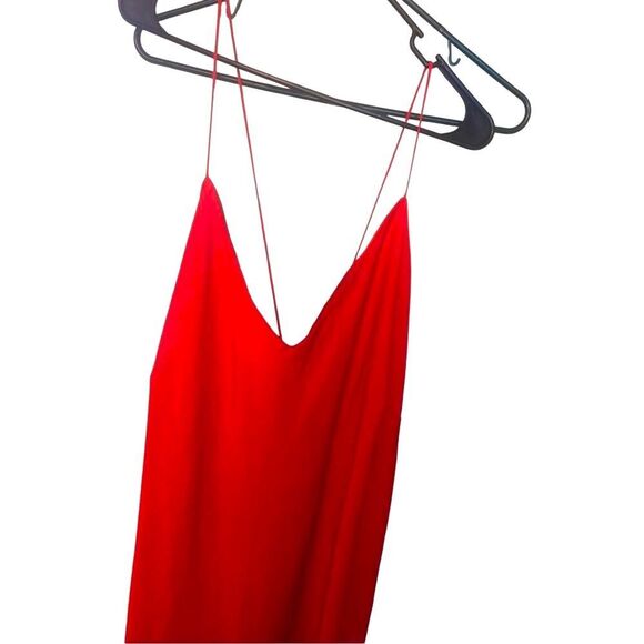 T2. Fabletics Red Slip Midi Dress with slit 3X - Picture 8 of 9